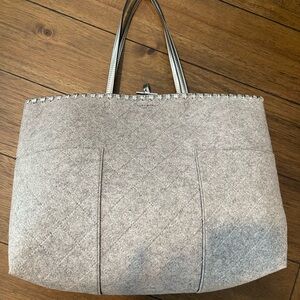 Silver & Gray Tory Burch purse